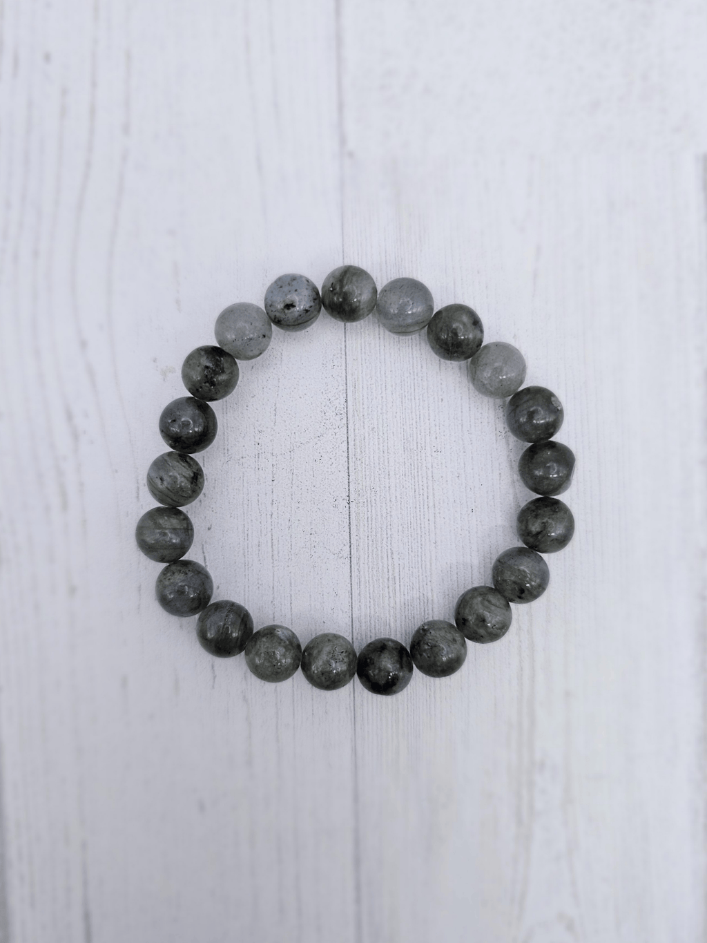 Pulsera de Labradorita Bola 8 mm | Intuición, protección y energía transformadora