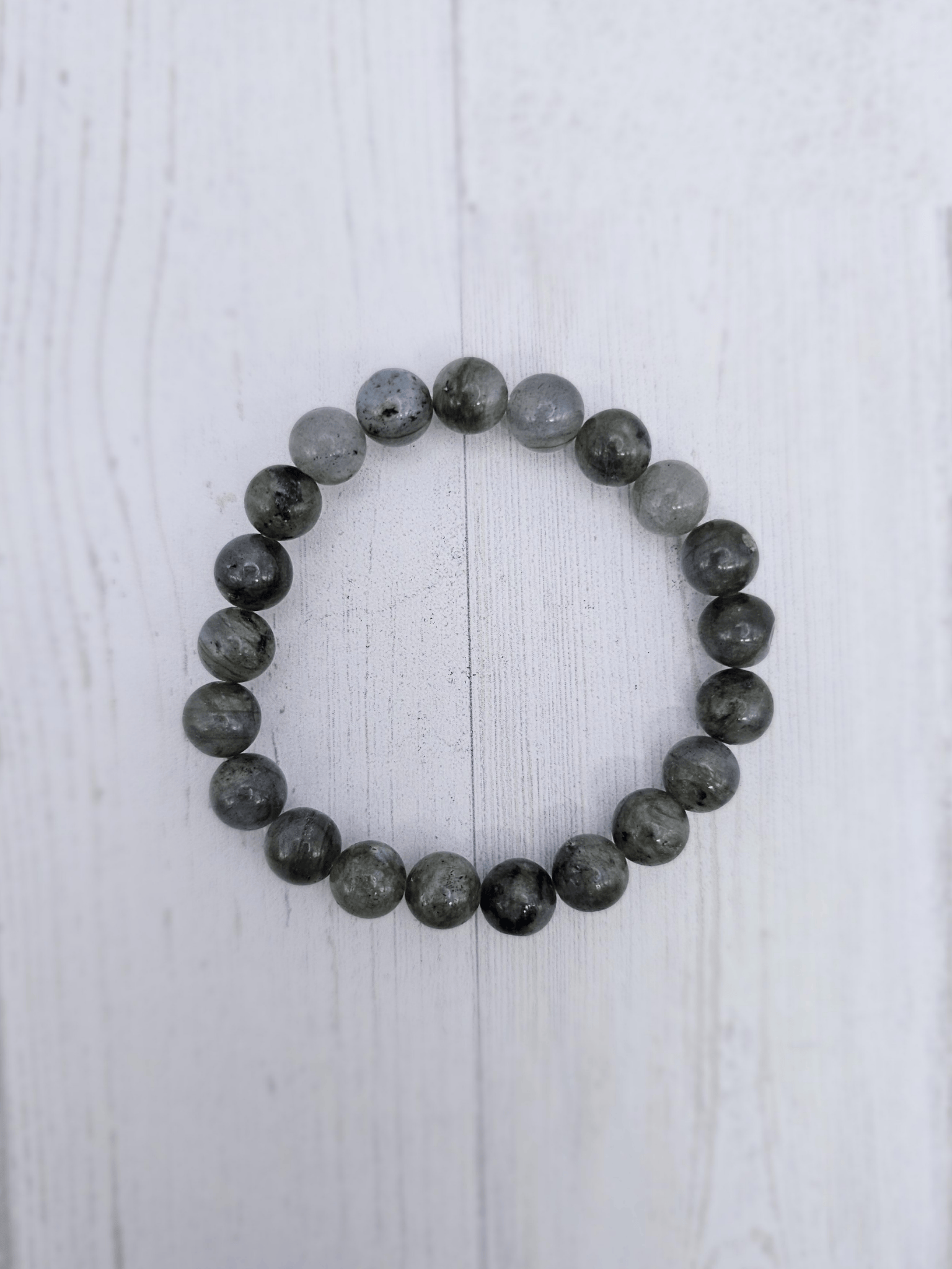 Pulsera de Labradorita Bola 8 mm | Intuición, protección y energía transformadora