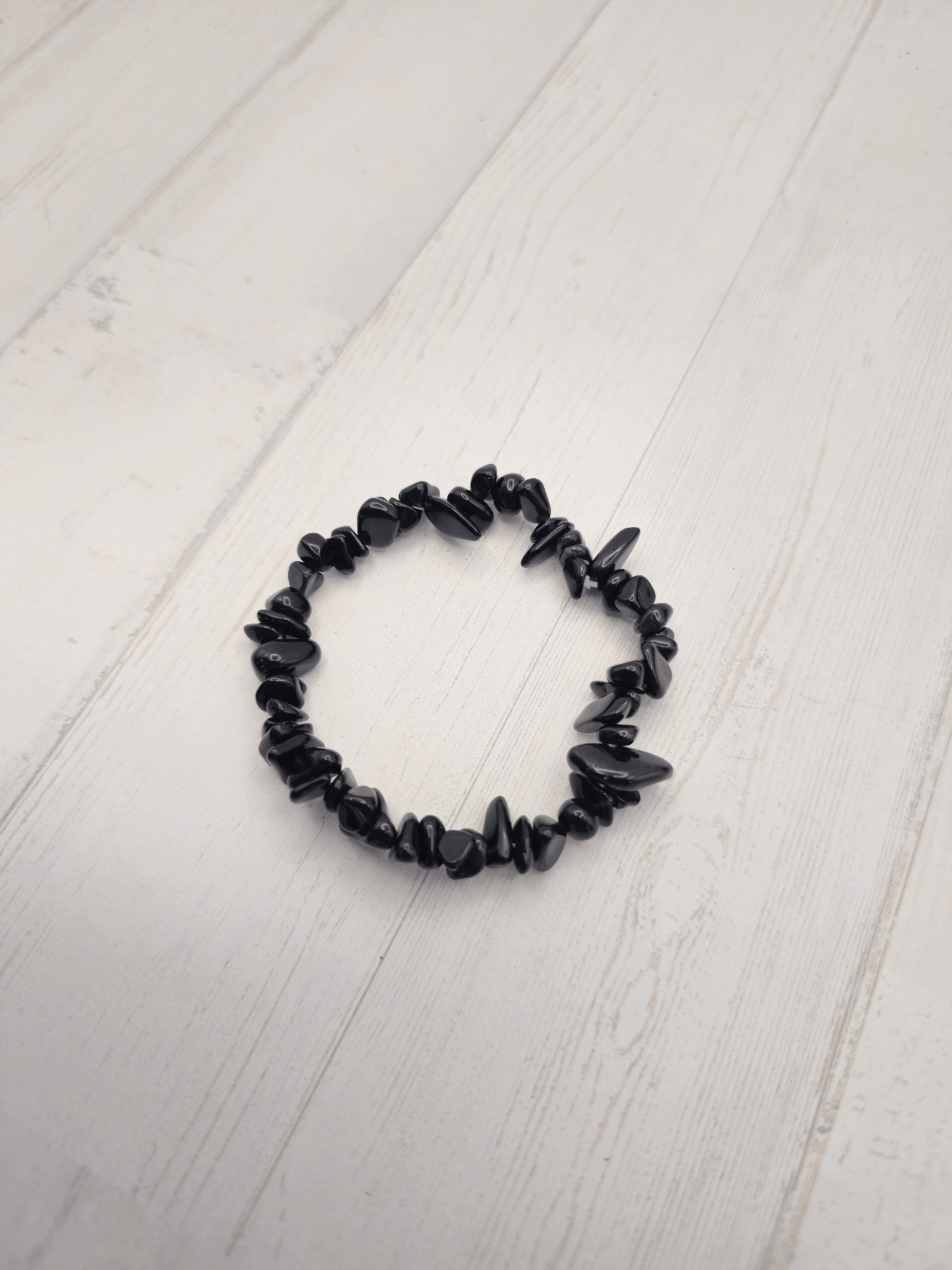 Pulsera de obsidiana negra barroca | Protección profunda y claridad mental