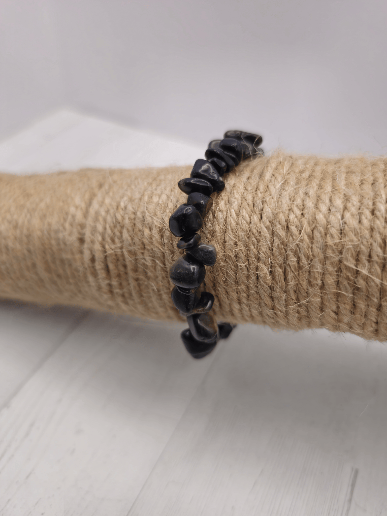 Pulsera de obsidiana dorada barroca | Protección con energía solar