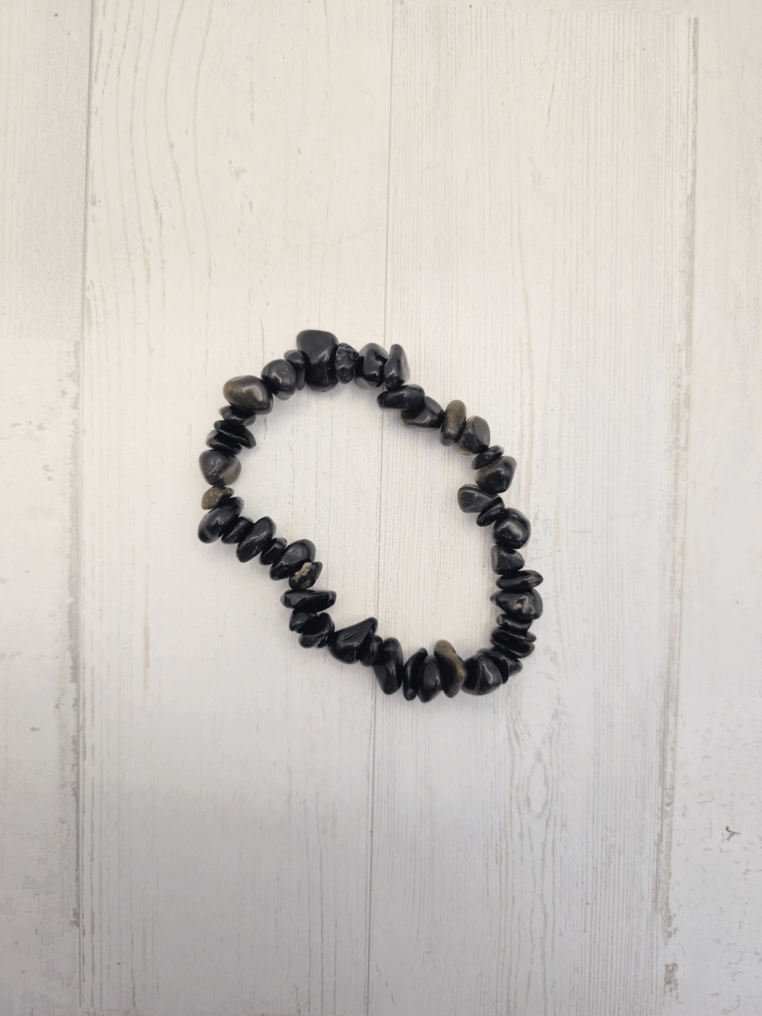Pulsera de obsidiana dorada barroca | Protección con energía solar