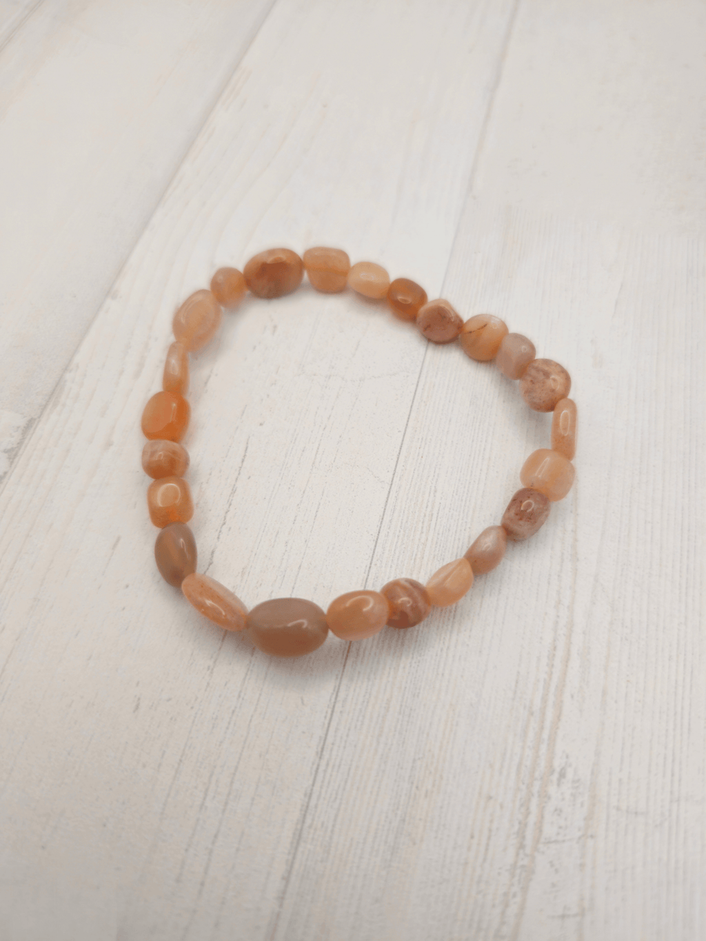 Pulsera de piedra luna rosa | Intuición y energía femenina