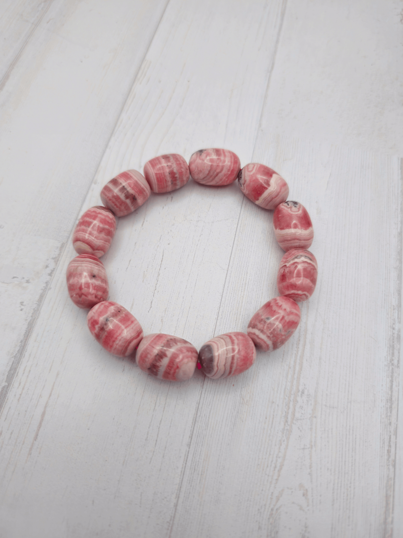 Pulsera de Rodocrosita Grande | Sanación emocional, amor interior y empoderamiento personal