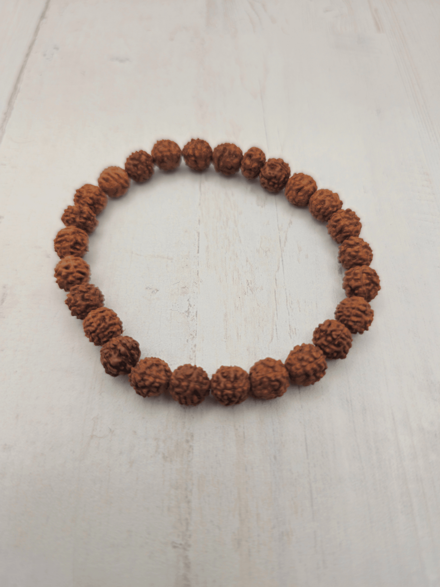 Pulsera de semillas de Rudraksha 6 mm | Protección y conexión espiritual
