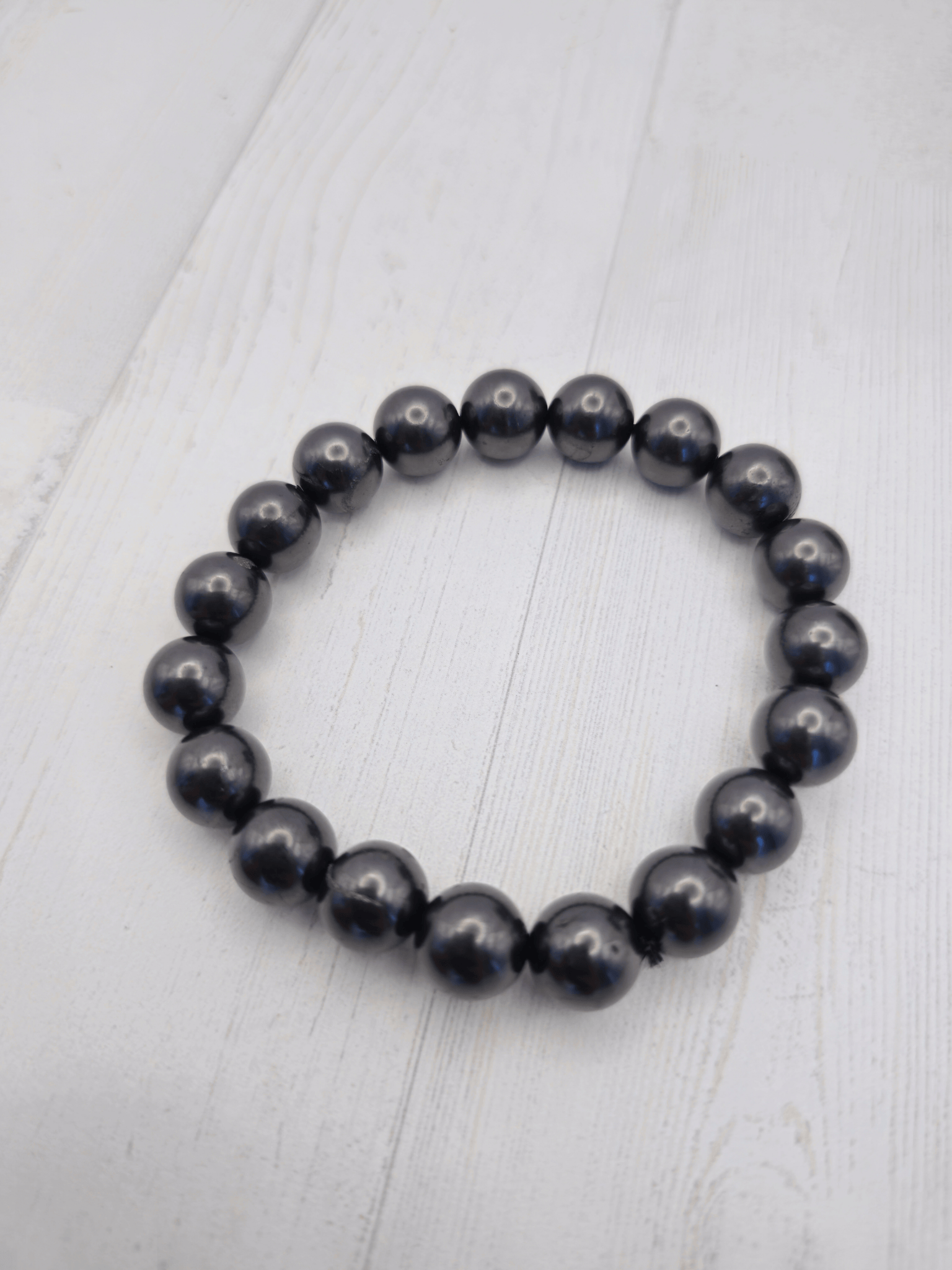 Pulsera de shungit 10 mm | Protección y purificación energética