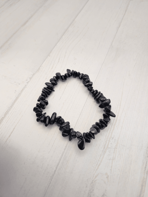 Pulsera de turmalina negra barroca | Protección y enraizamiento energético