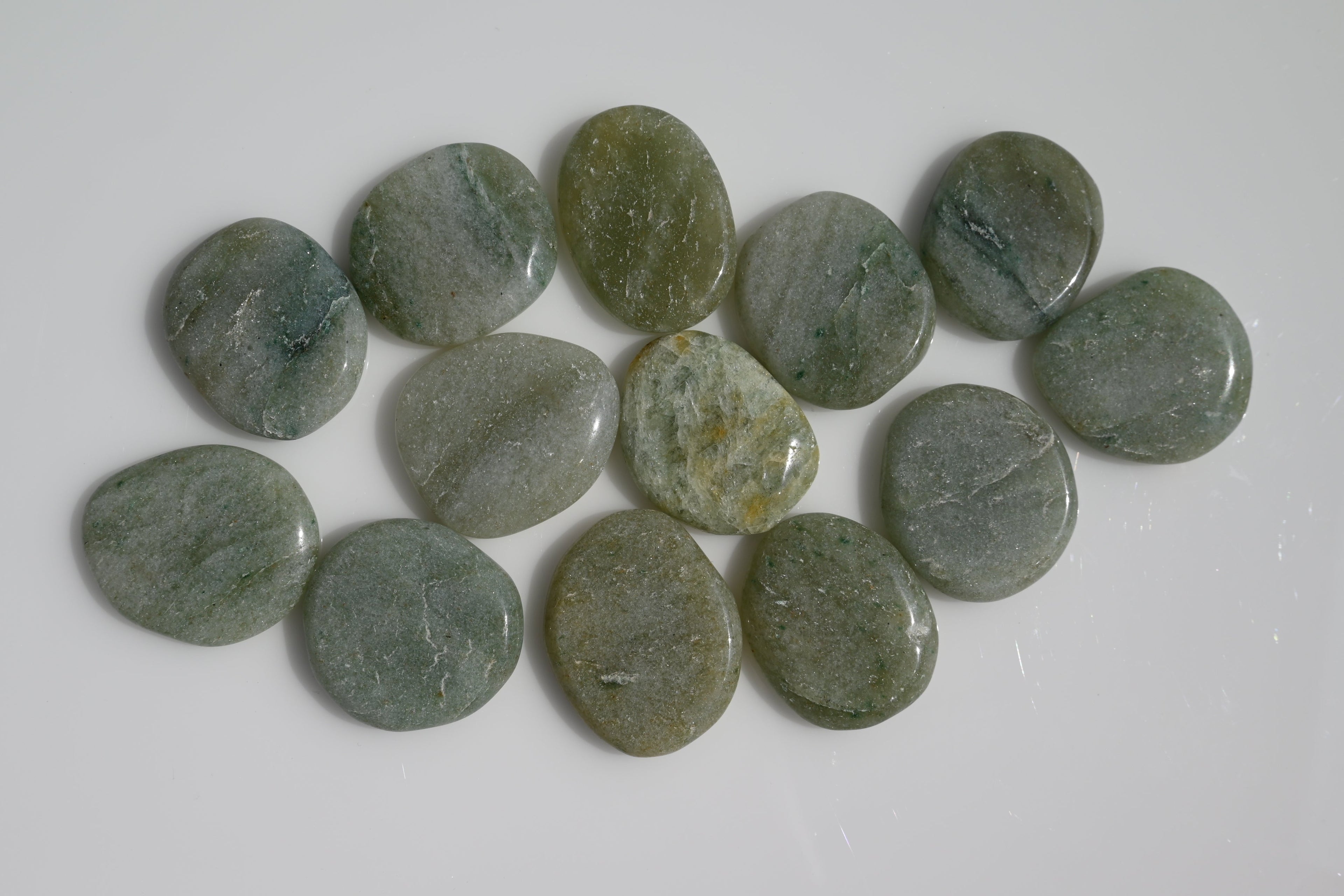 Rodado plano de cuarzo verde