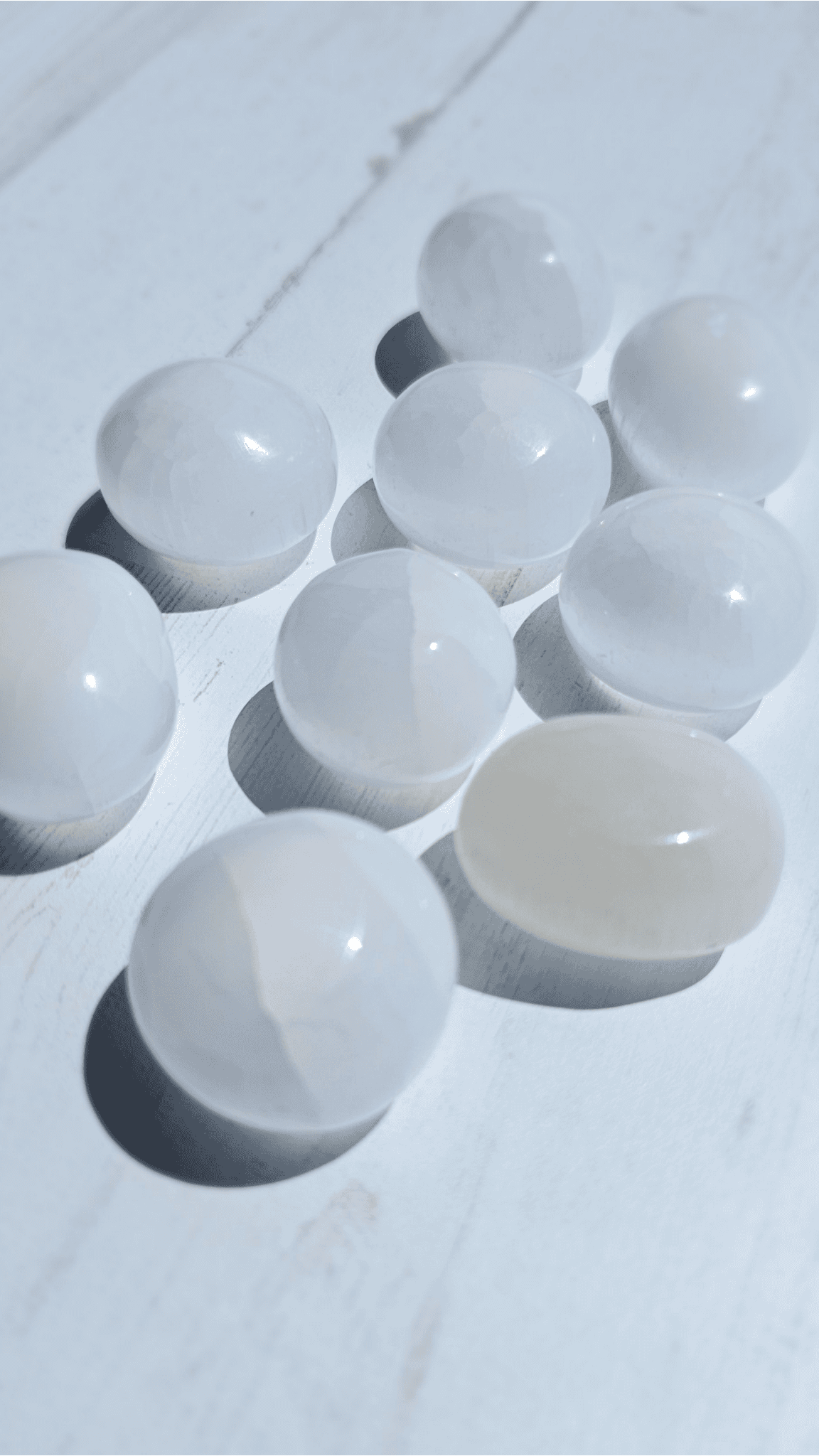 Rodado de Selenita 20–30 mm | limpieza energética y claridad