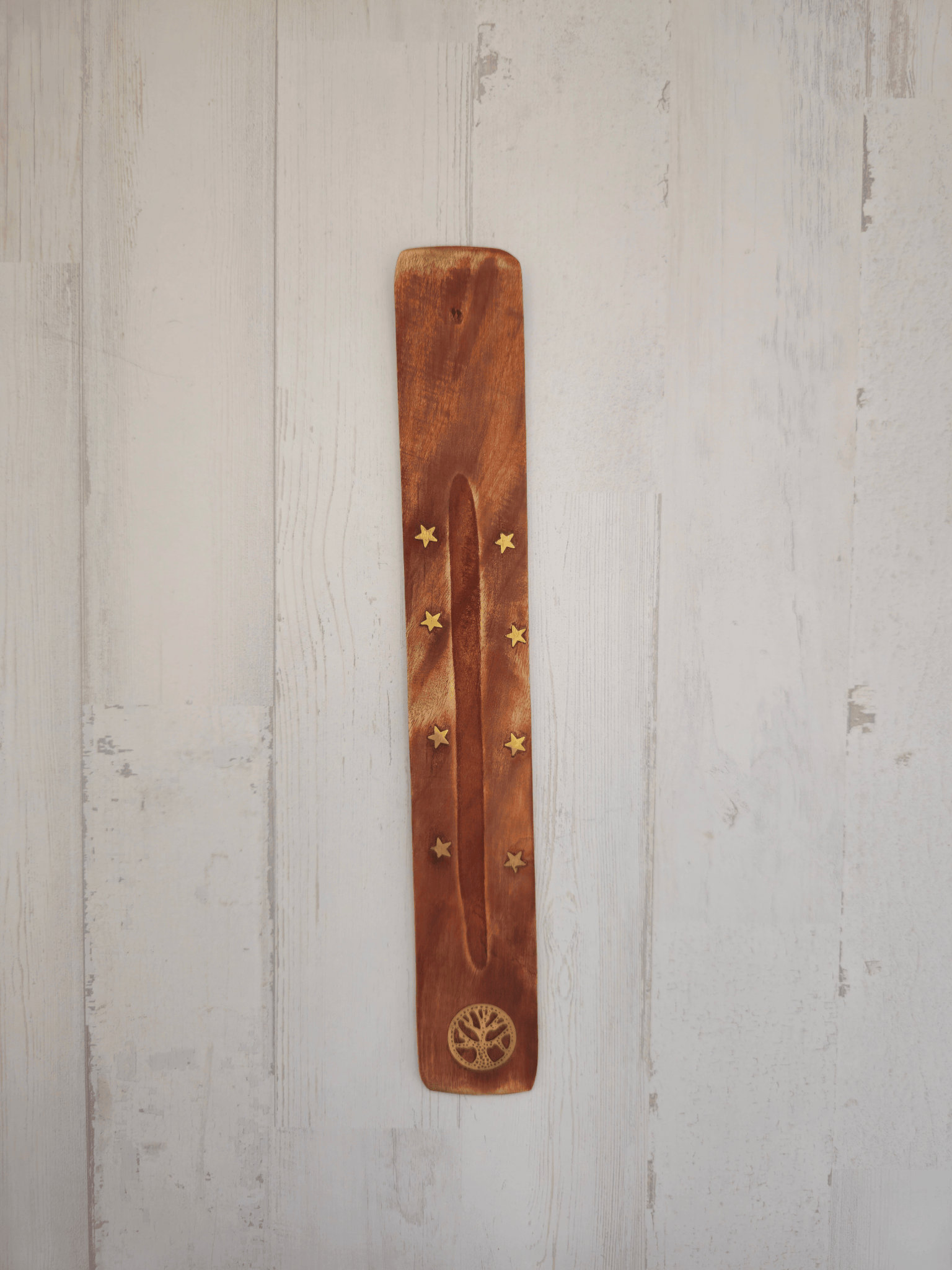 Tabla de madera para quemar incienso
