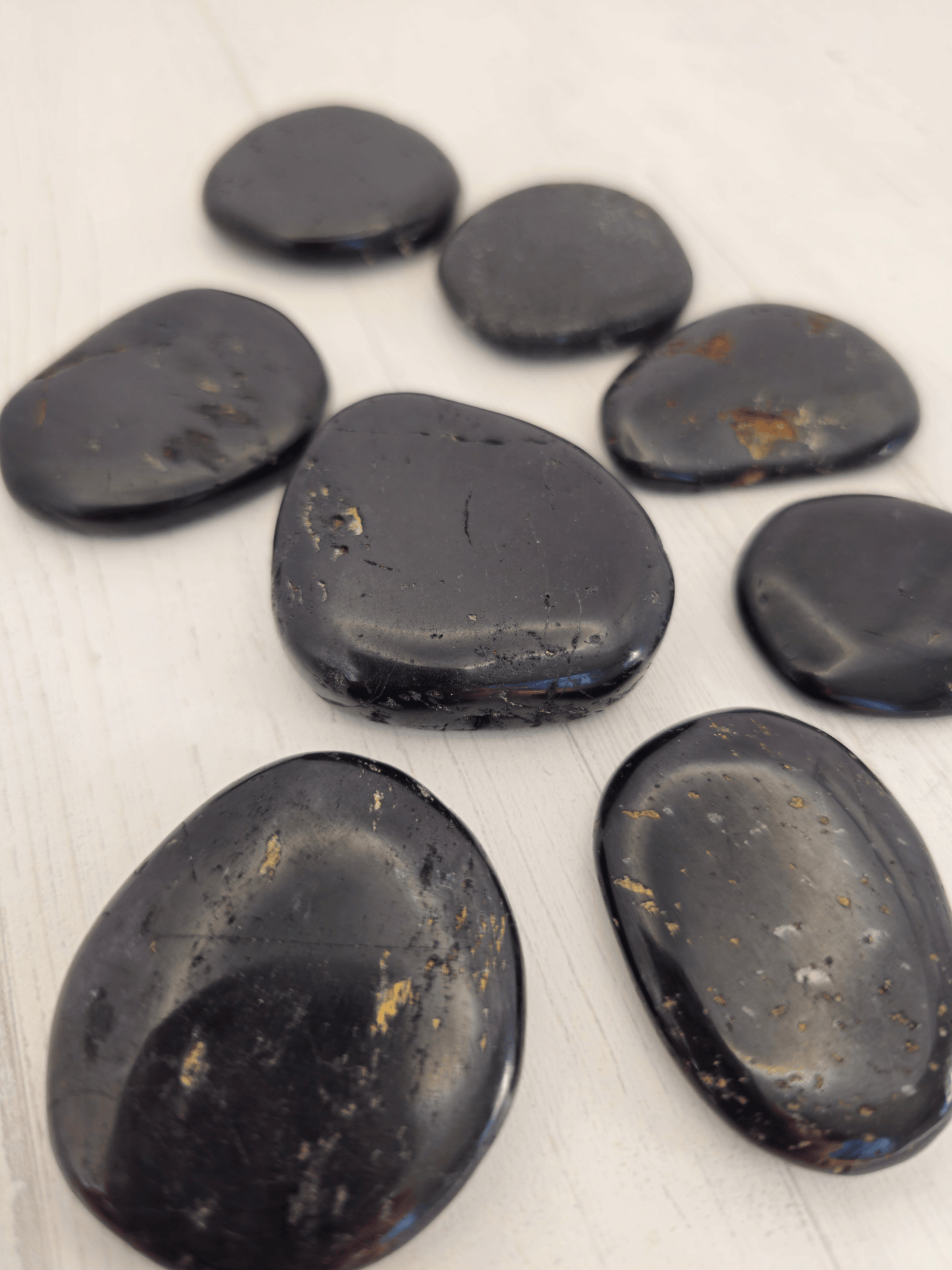 Turmalina plana negra 37–53 mm | Equilibrio y protección