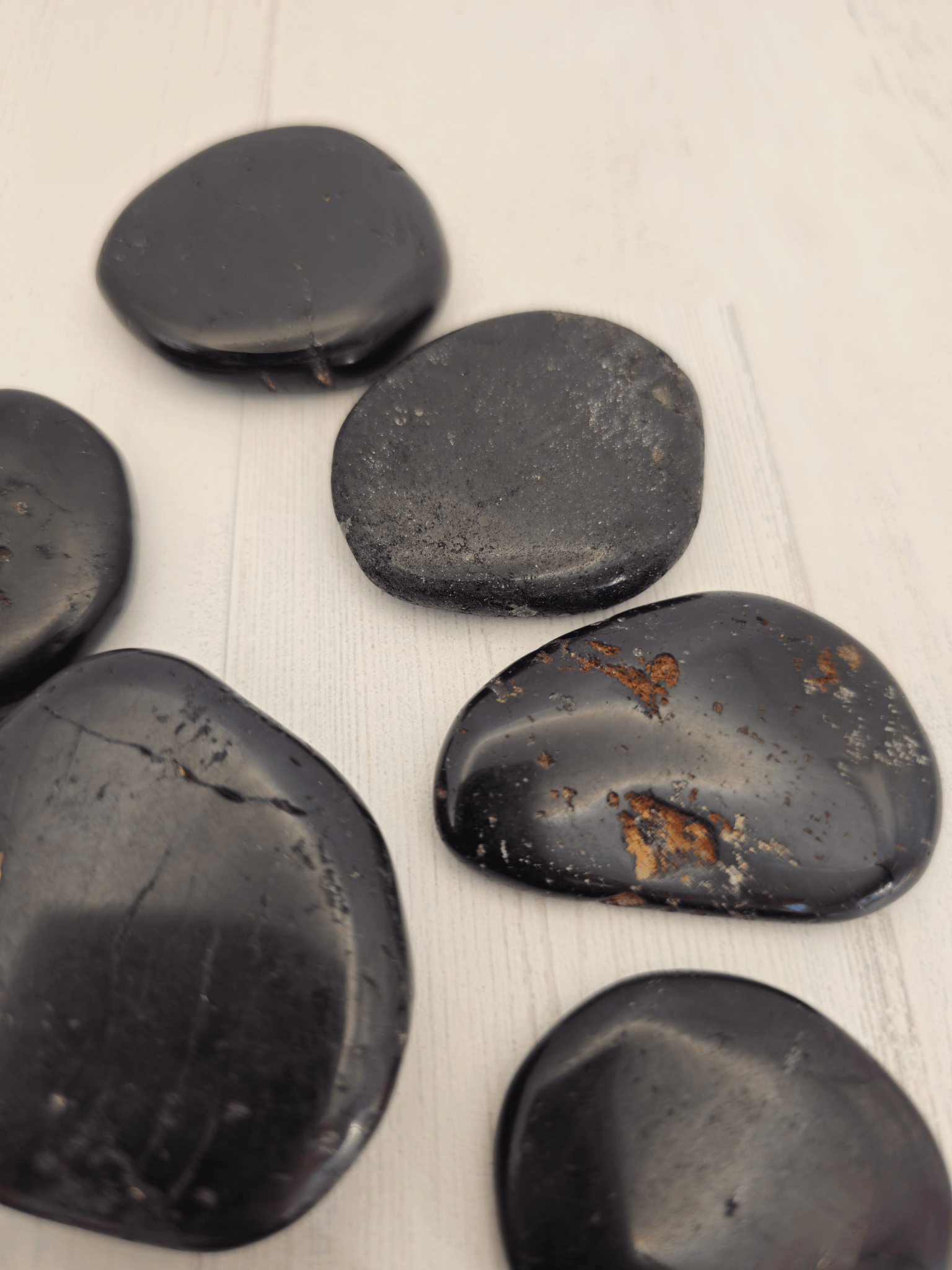 Turmalina plana negra 37–53 mm | Equilibrio y protección