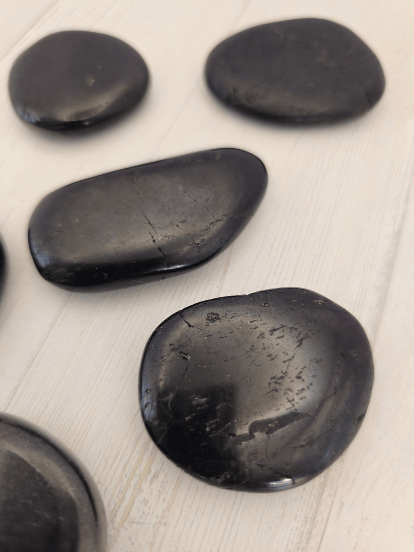 Turmalina plana negra 37–53 mm | Protección y equilibrio energético