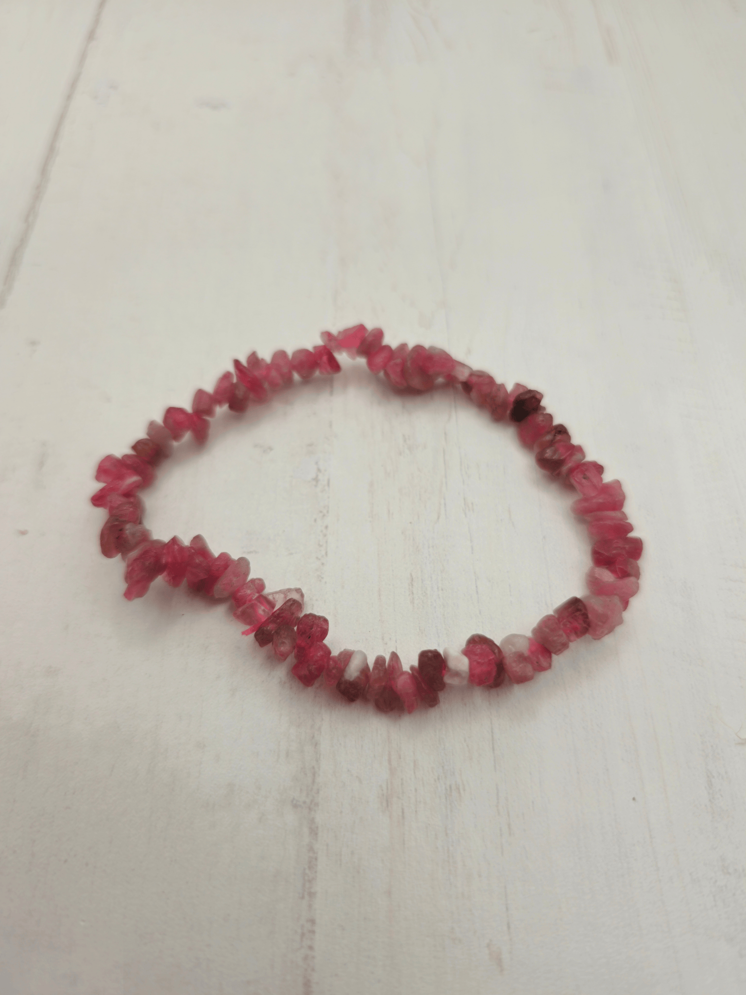 Pulsera de turmalina rosa barroca | Amor y armonía emocional