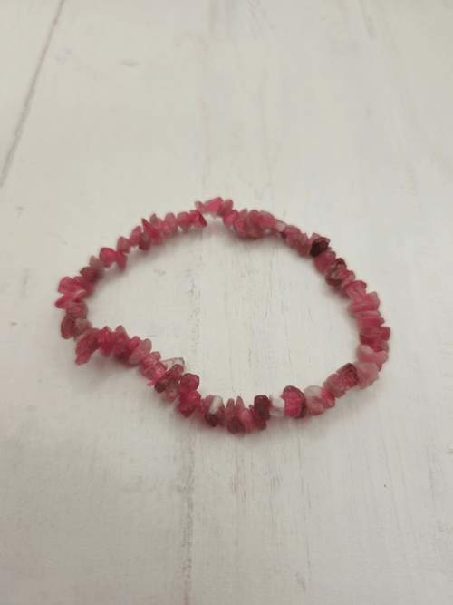 Pulsera de turmalina rosa barroca | Amor y armonía emocional
