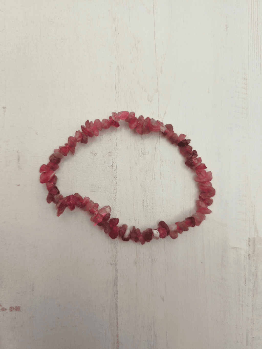 Pulsera de turmalina rosa barroca | Amor y armonía emocional