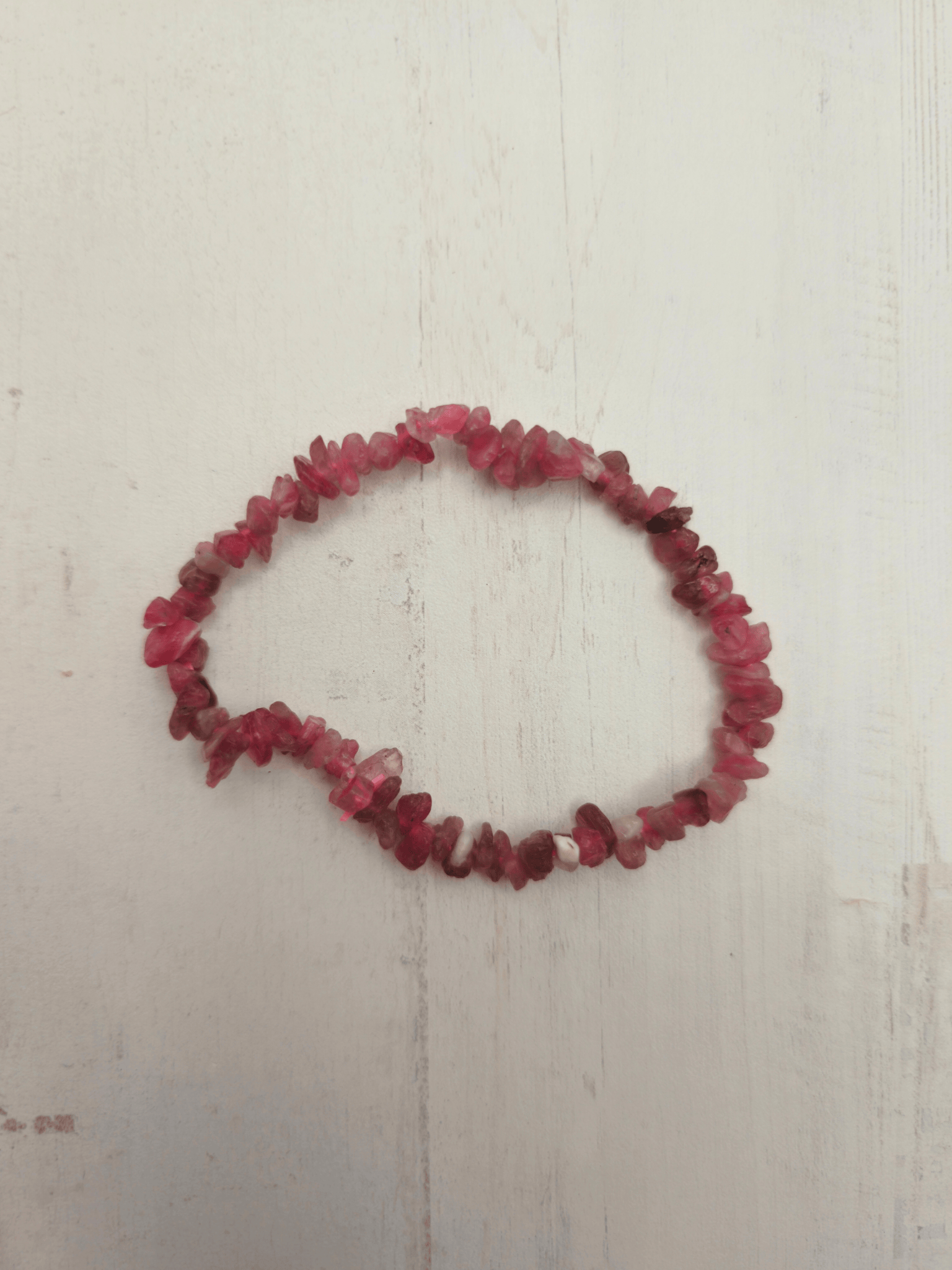 Pulsera de turmalina rosa barroca | Amor y armonía emocional
