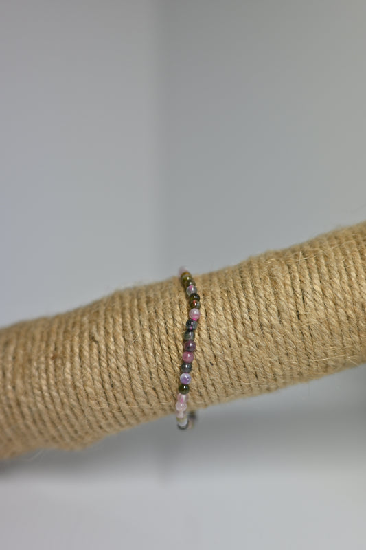 Pulsera de turmalina multicolor