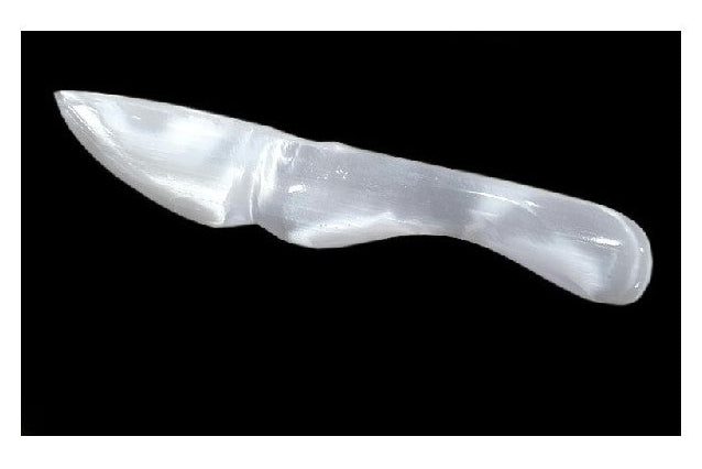 Cuchillo Ritual de Selenita 22 cm | Luz y limpieza